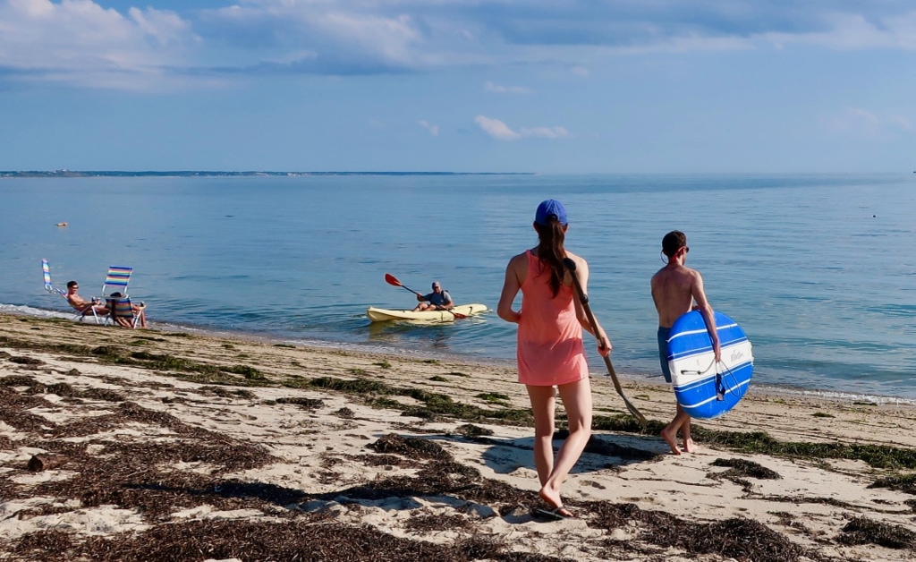 Kayaking together on Cape Cod MA