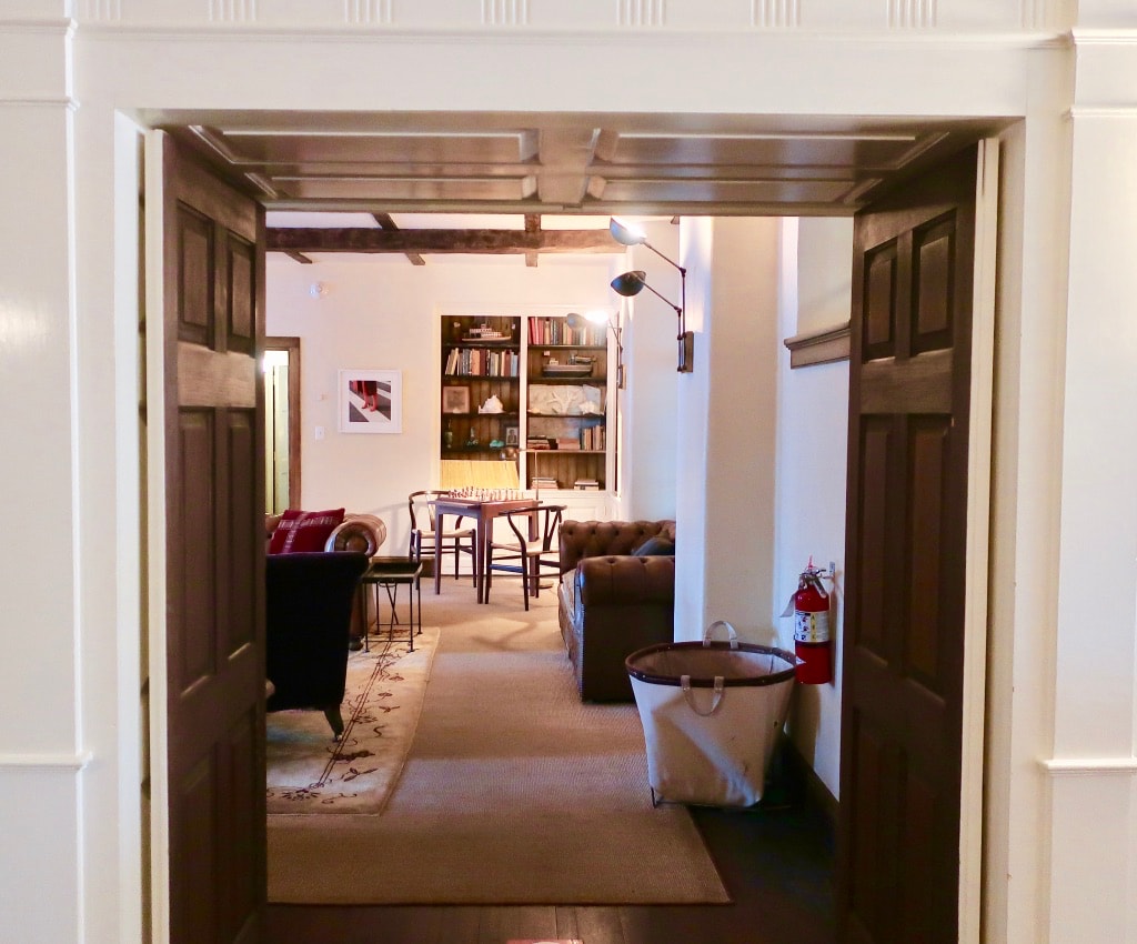 View into the living room from reception at Troutbeck