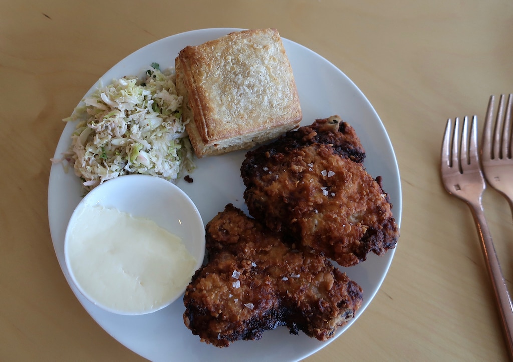 Smoked Fried Chicken and Biscuit a Troutbeck Lunch specialty