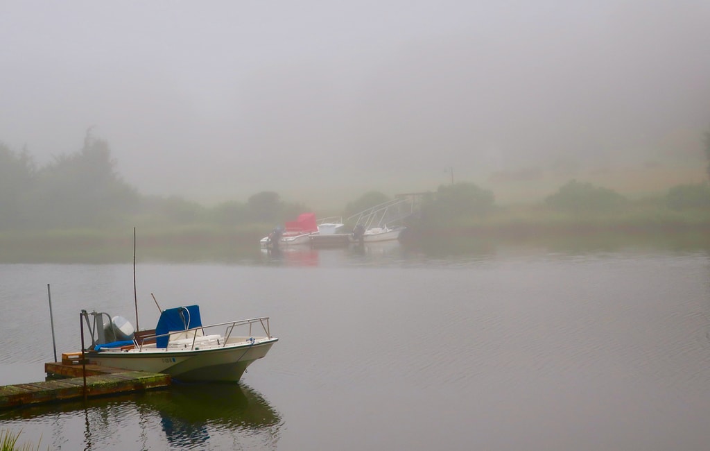 Hazy river view Connecticut