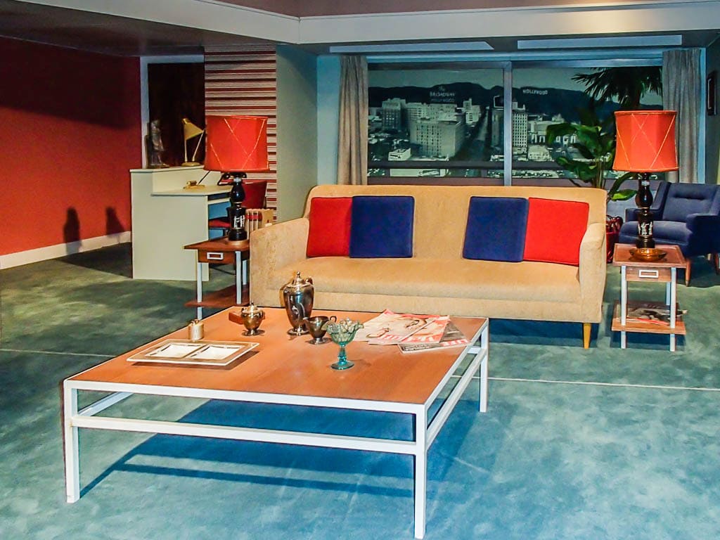 Living room set in the Lucille Ball Desi Arnaz Museum at the National Comedy Center.