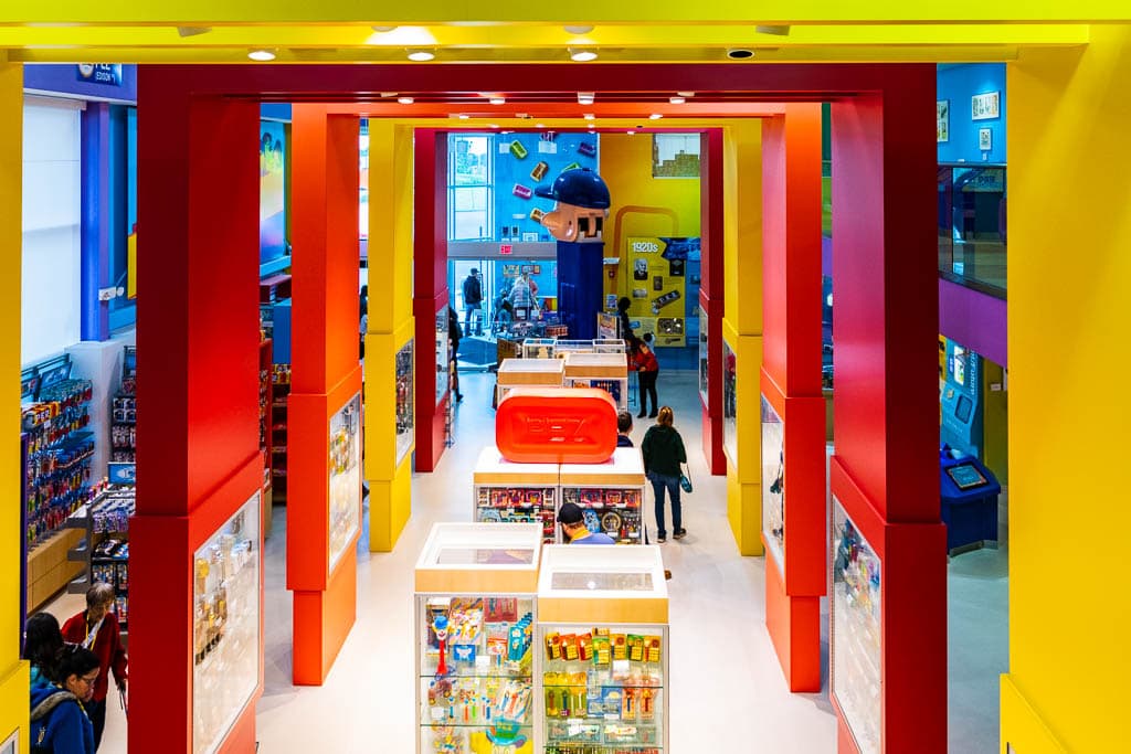 Interior of the PEZ Visitor Center in Orange CT