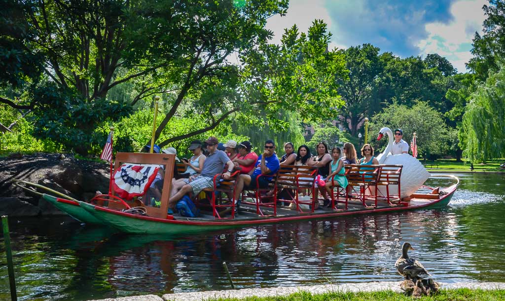 Swan boat at Boston Public Garden