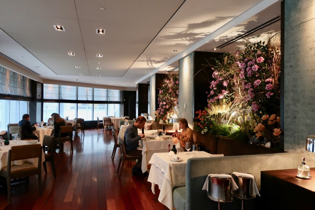 Ai Fiori restaurant with floral arrangements NYC