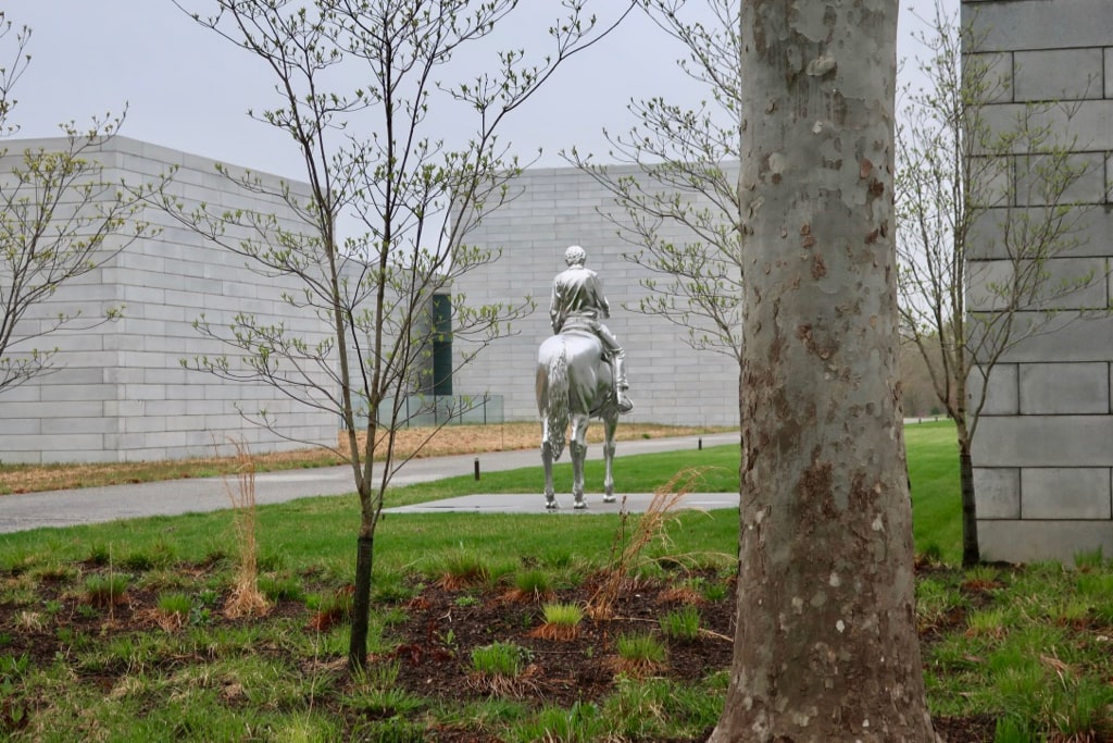 Horse and Rider from behind Glenstone MD