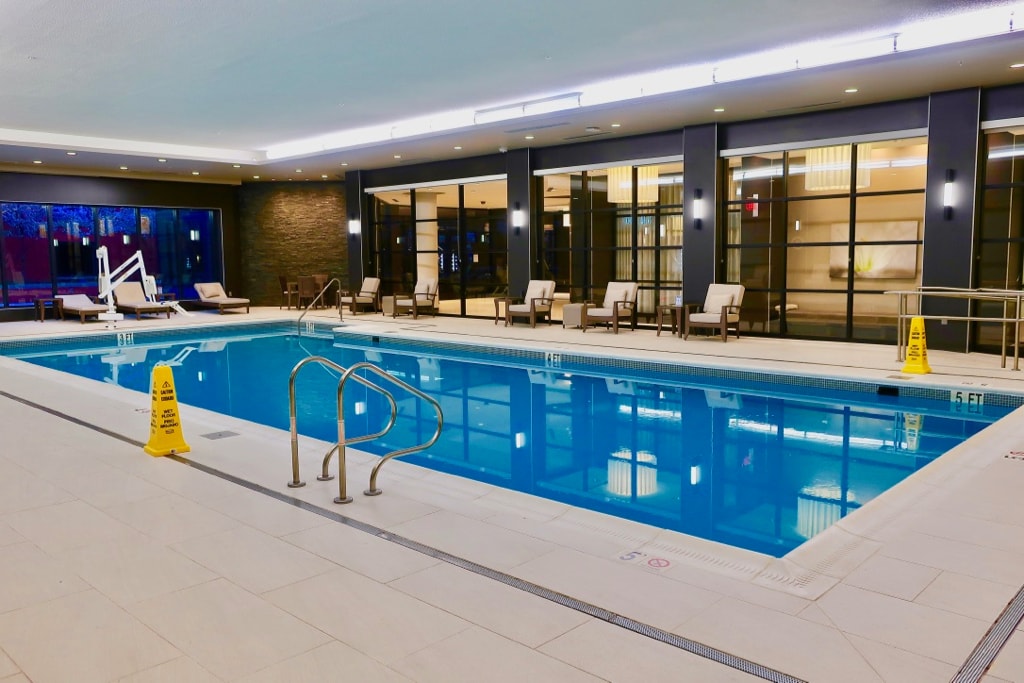 The Hotel College Park indoor pool