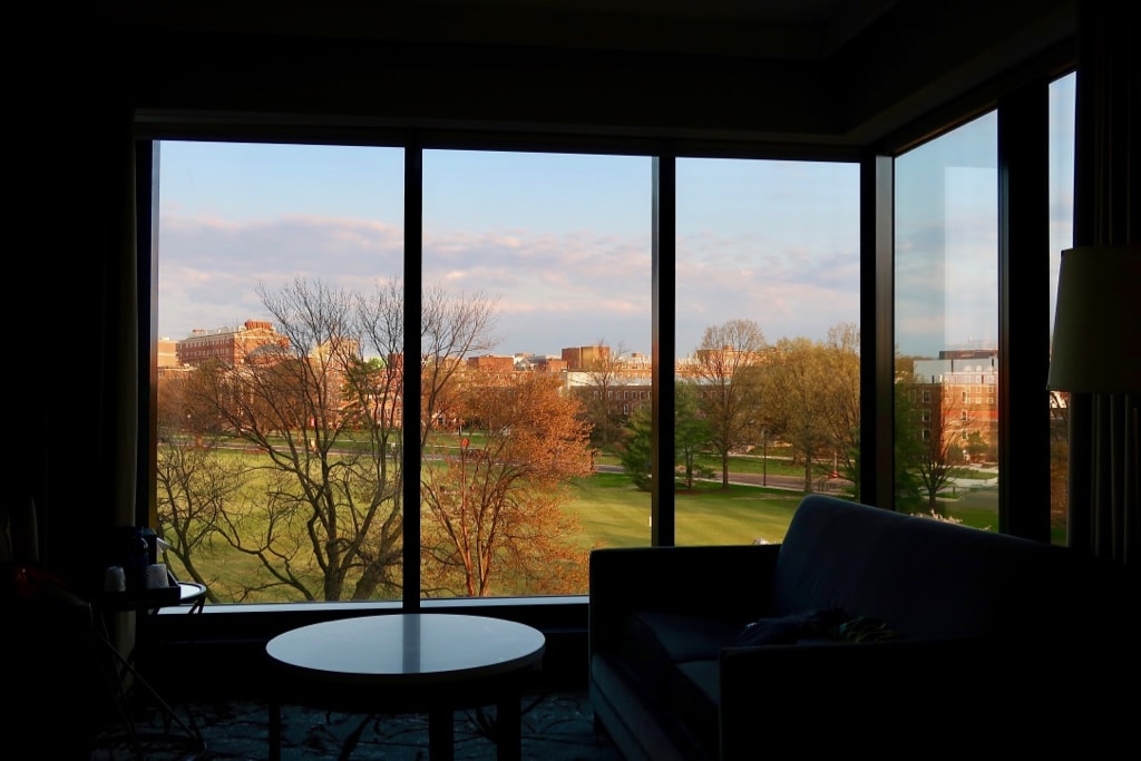 Sunrise over UMD Campus from The Hotel College Park MD