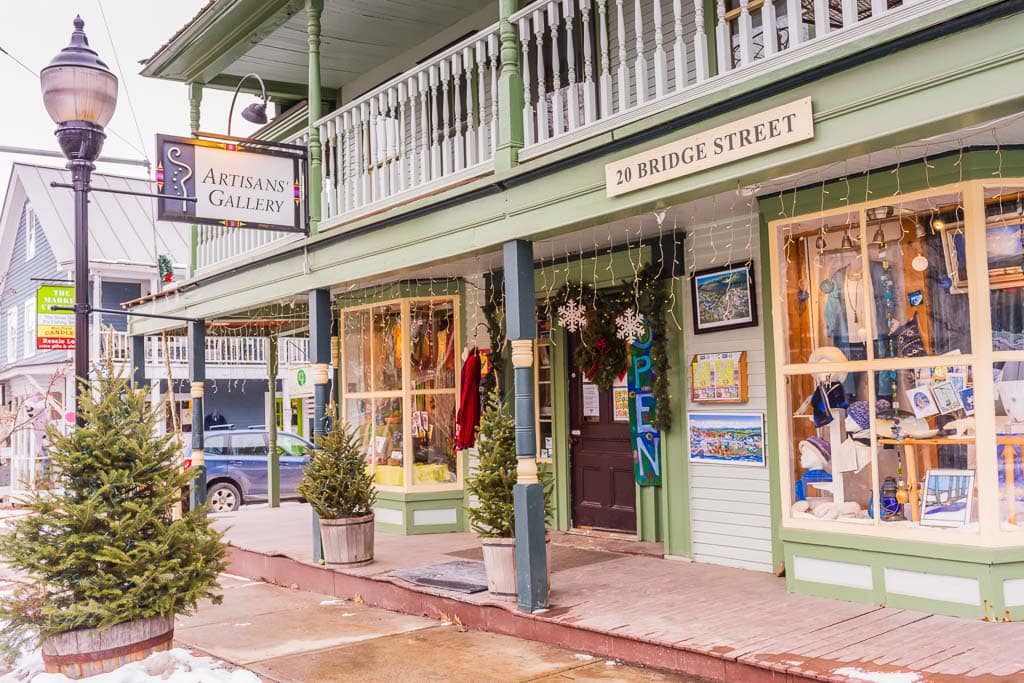 Artisan's Gallery storefront in Historic Waitsfield VT.