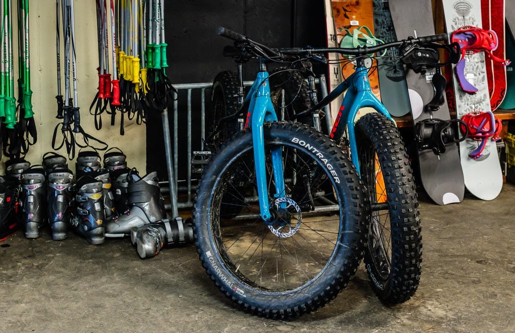 Fat Bike rentals in The Gear Shop at Jay Peak.