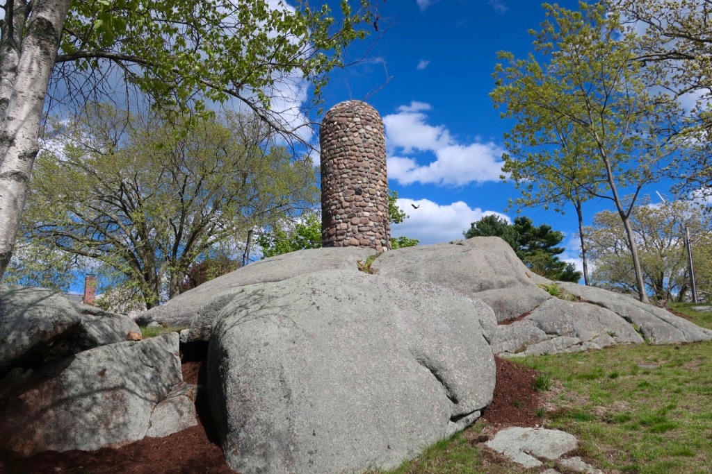 Abigail Adams Cairn Where She and son watched Battle of Bunker Hill 