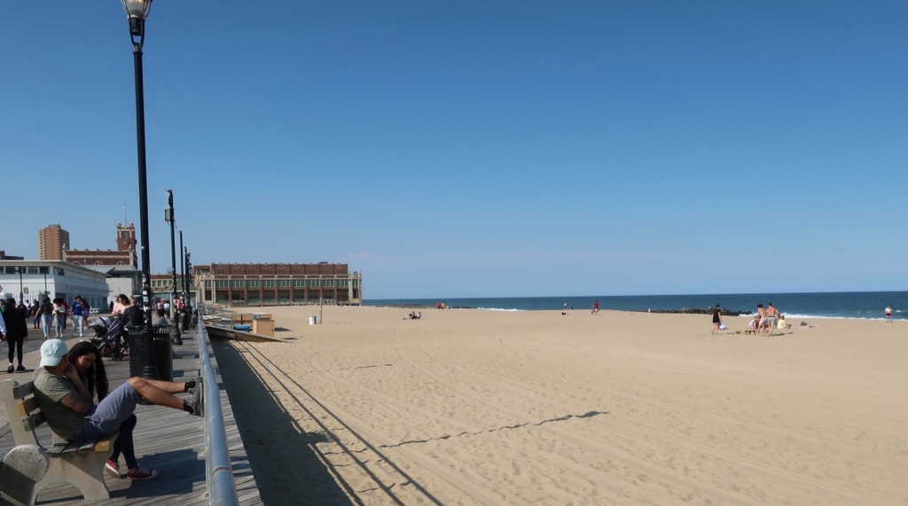 Asbury Park NJ Beach on cool day