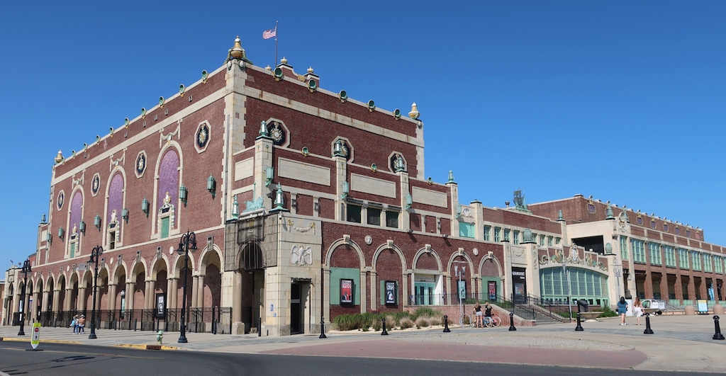 Historic Asbury Park NJ Convention Hall on the Boardwalk