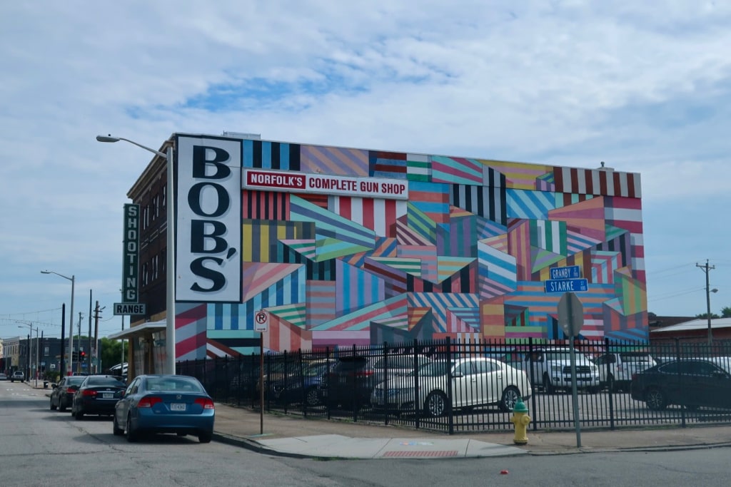 Bobs Gun Shop Mural Norfolk