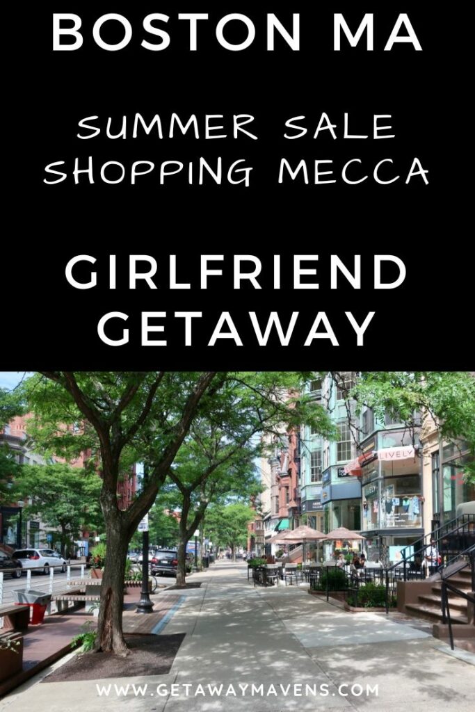 Boston MA Shopping Girlfriend Getaway Pin