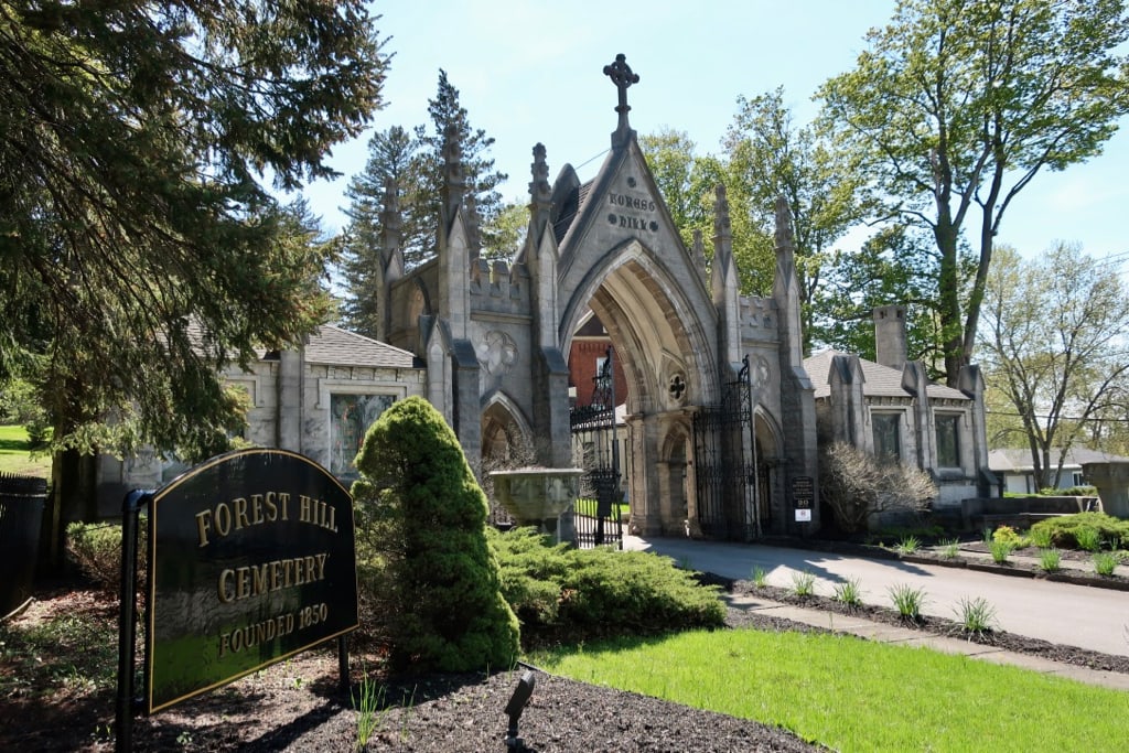 Forest Hill Cemetery adjacent to Roscoe Conklin Park Utica NY