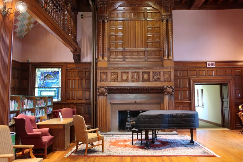 Gorgeous woodwork inside Thomas Crane Public Library Quincy MA