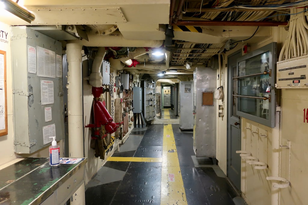 Inside the S.S. Salem only WWII Cruiser in World Quincy MA