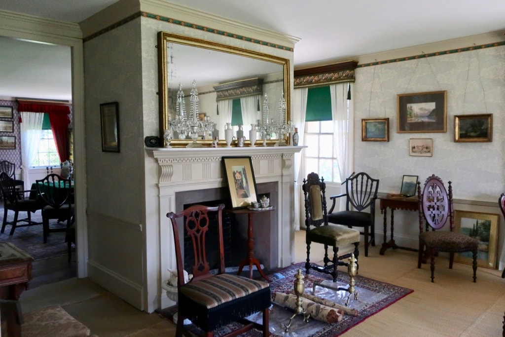 Interior living room Josiah Quincy home Quincy MA