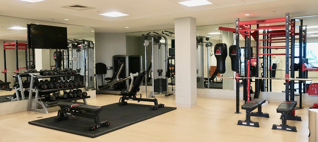 Rebok designed GYM Marriott Quincy Hotel MA