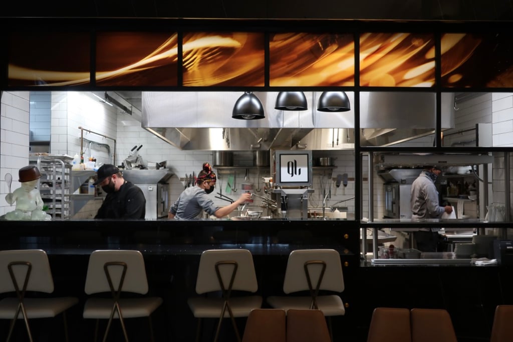 Open Kitchen Glass Light Hotel Norfolk