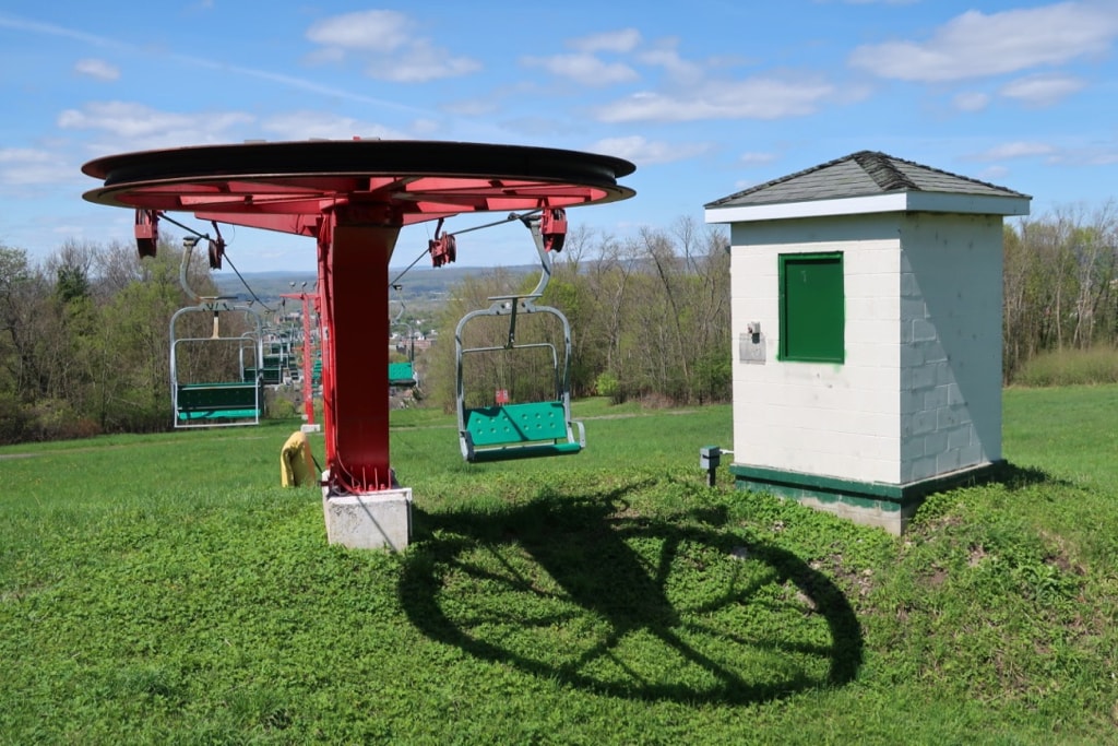 Top of the chair lift on Val Bialis Rosco Conklin Park Utica NY