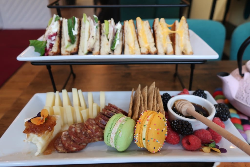 Tiers of food for High Tea at Compound on Clinton Green NY