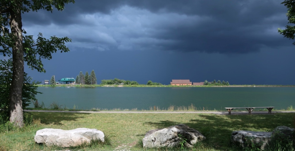 Stormy skies over 7 Springs Mountain Resort