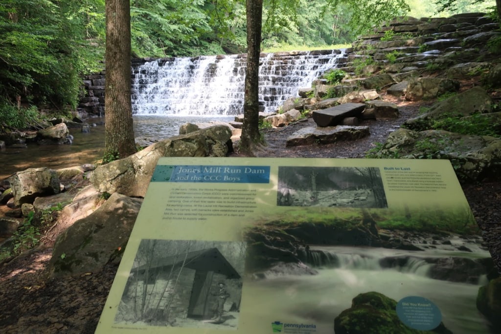 Jones Mill Run Dam on Pumphouse Trail Laurel Hill SP PA