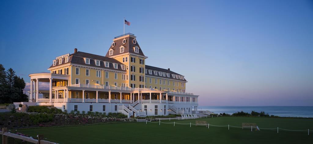 Ocean House exterior at sunset Watch Hill RI