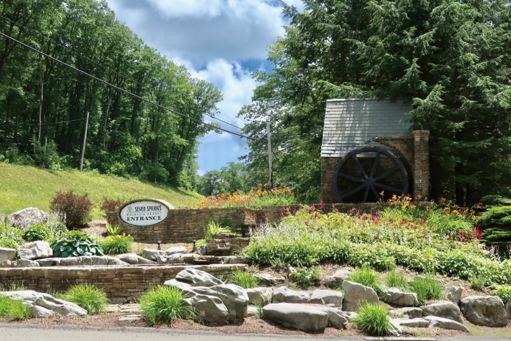 Entrance to Seven Springs Mountain Resort PA