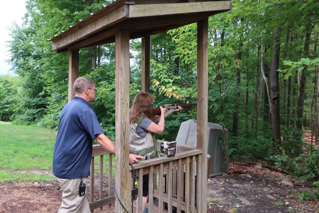 Student and Trapper at Sporting Clays Seven Springs Mountain Resort PA