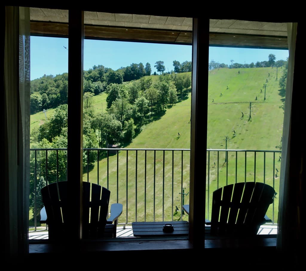 View of ski hill from room at SSMR