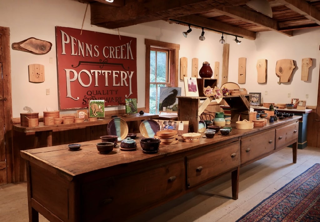 Second floor of Penns Creek Pottery PA