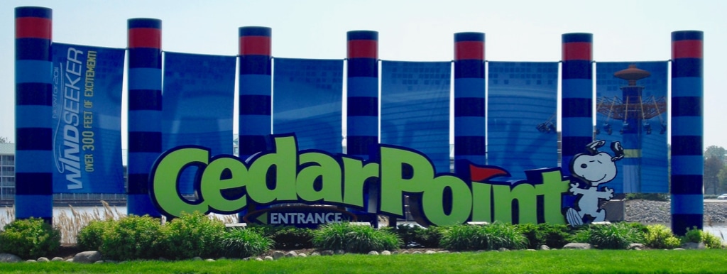 Cedar Point Entrance sign Sandusky OH