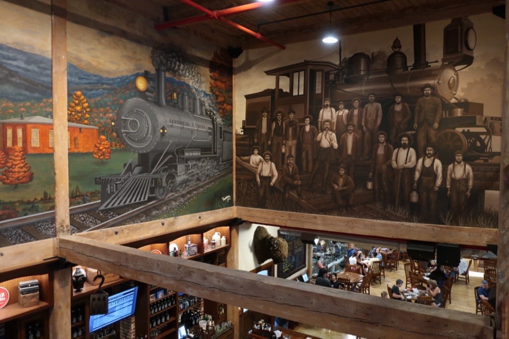 Artist McGreevy murals on walls of Rusty Rail Brewing PA