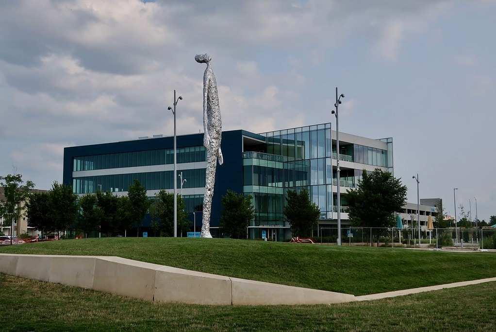 Iowa side of Bob Kerrey Pedestrian Bridge in Council Bluffs