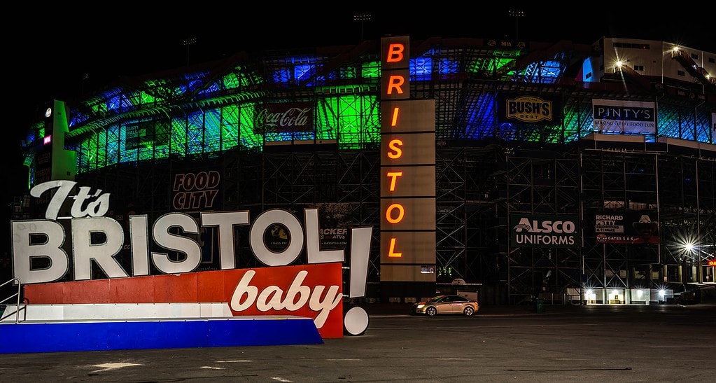 It's Bristol Baby sign at Bristol Motor Speedway