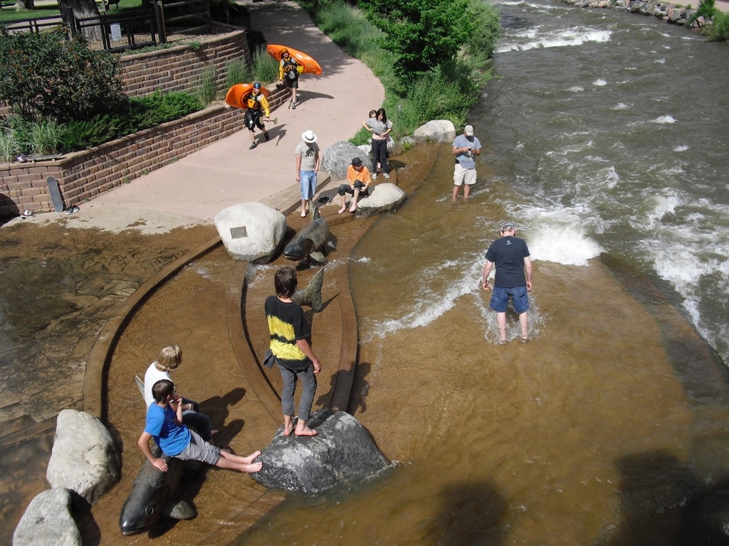 View of Clear Creek from Golden Hotel CO