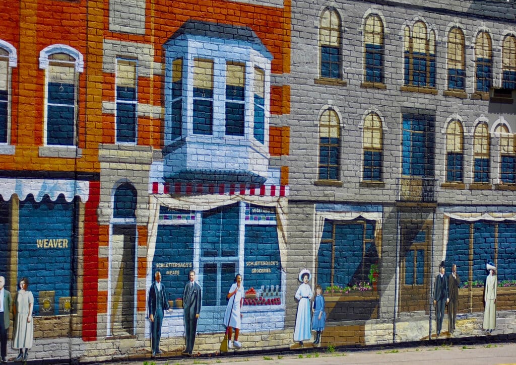 Jewish Merchant Mural downtown Ligonier IN