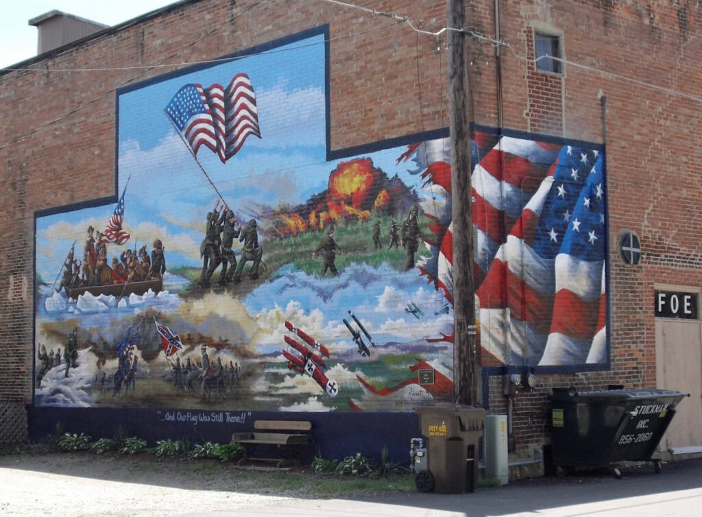 American Army Mural downtown Ligonier Indiana
