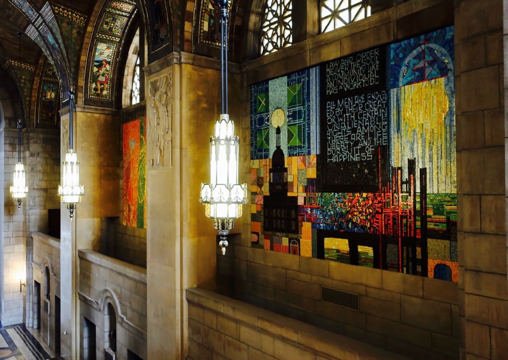 Mosaic art interior Nebraska State Capitol Lincoln NE