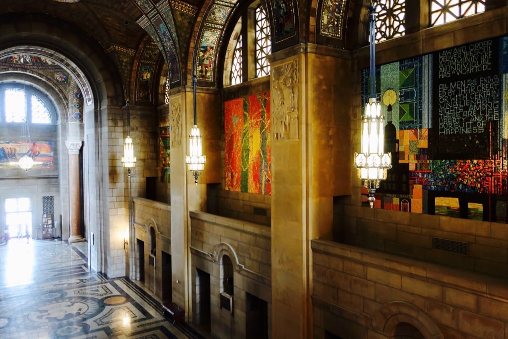 Mosaic interior of Nebraska Capitol building