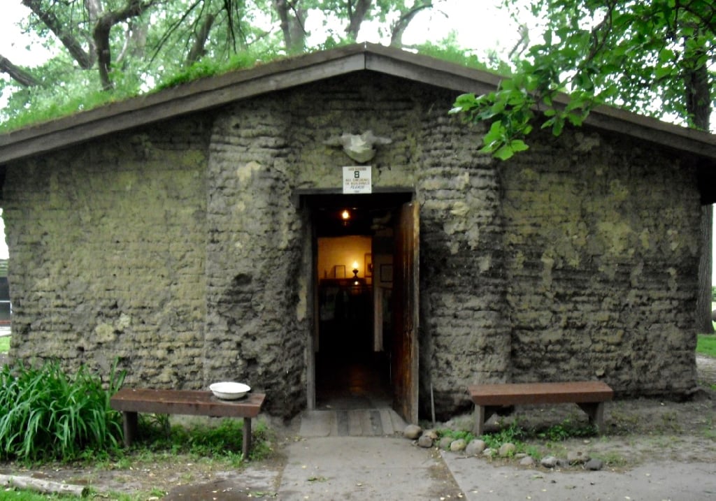 Prairie sod house preserved at Pioneer Village Route 6 NE