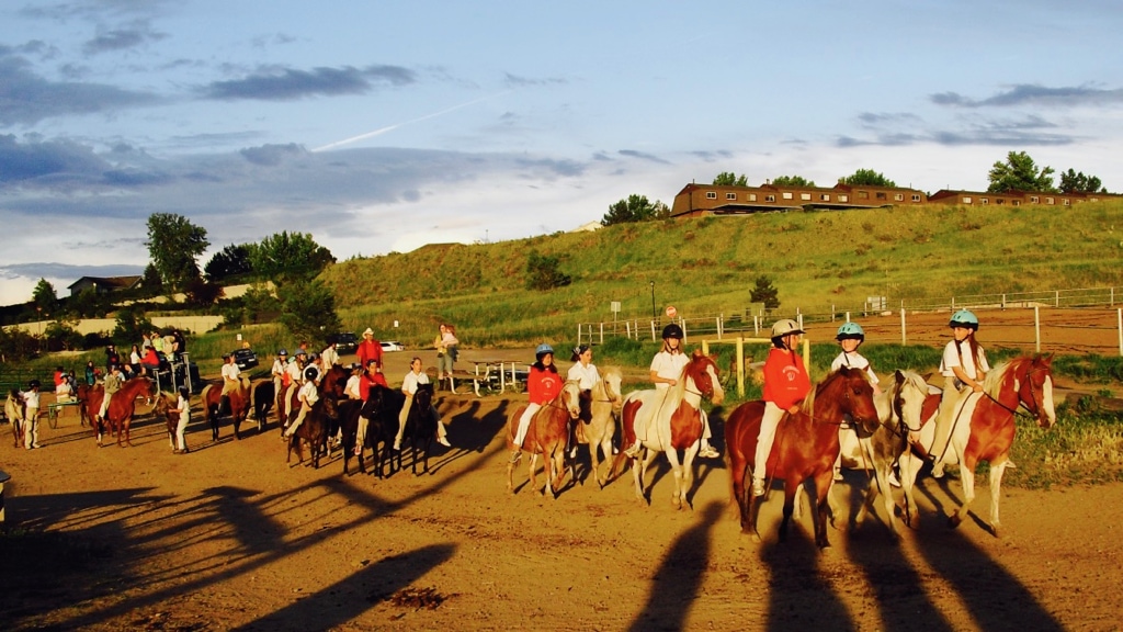 Youngest Westernaires practicing at sunset in summer Lakewood CO