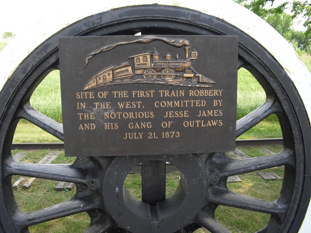 Outlaw Jesse James Robbed a train on this spot in Iowa