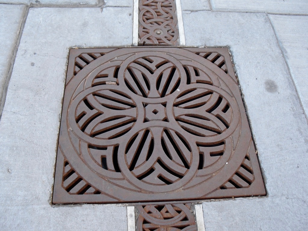 Sidewalk grate downtown Grand Junction CO