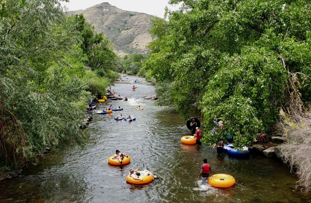 Tubing in downtown Golden CO