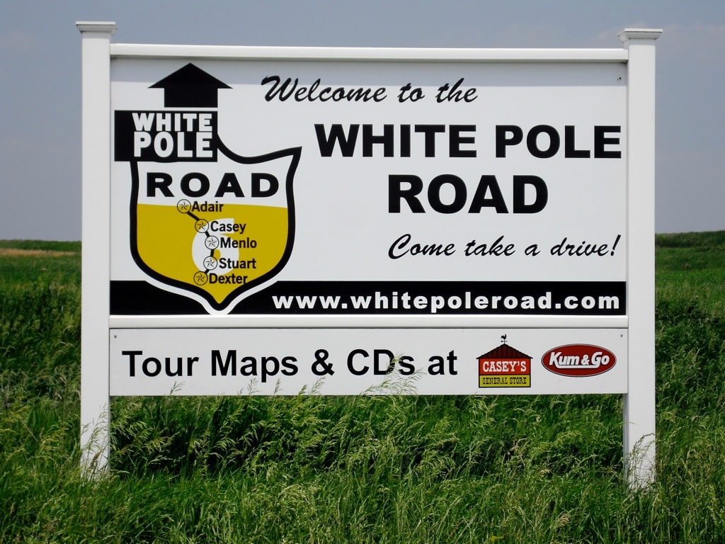 White Pole Road runs 26 miles parallel to I-80 Iowa