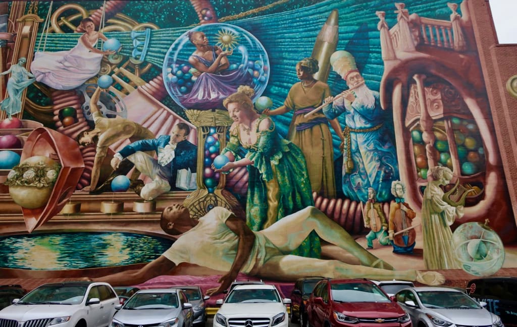 Mural at Locust St Parking Lot Philly