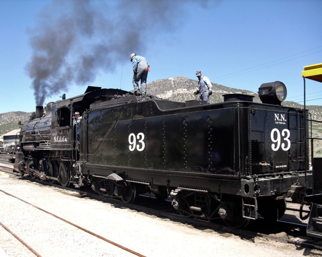 Coal fired engine on Nevada Northern Railway Ely NV